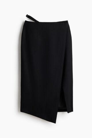H & M - Overslagrok met bandje - Zwart