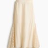 H & M - Rok van viscose met kant - Roomwit
