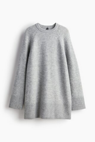 H & M - Gebreide jurk - Grijs Gemêleerd