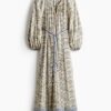 H & M - Oversized tuniekjurk - Lichtbeige/Dessin