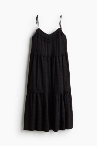 H & M - Jurk met strikbandjes - Zwart