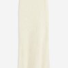 H & M - Ribgebreide rok - Roomwit