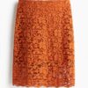 H & M - Kanten rok - Oranje
