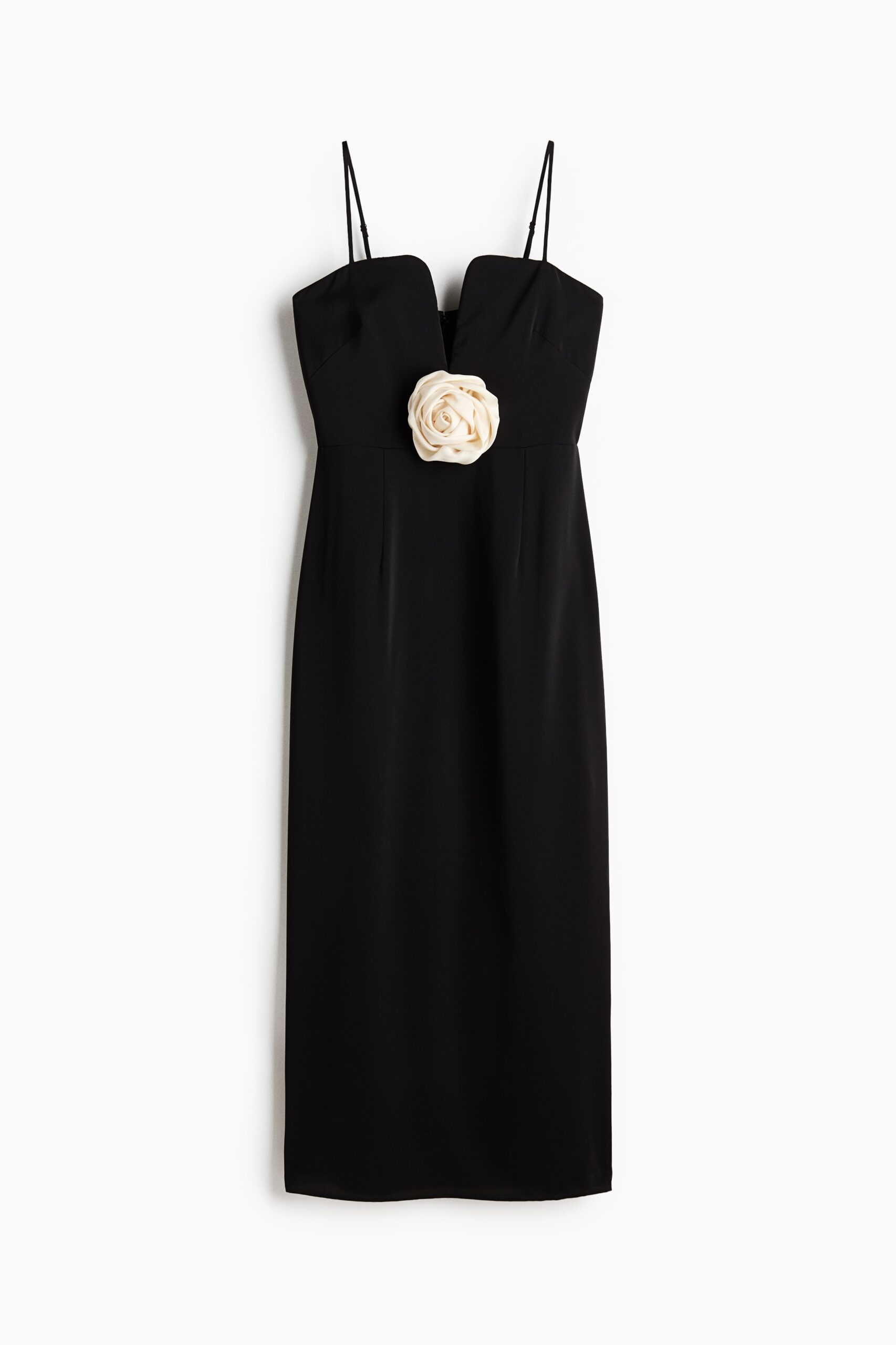 H & M - Jurk met roos - Zwart H & M - Jurk met roos - Zwart