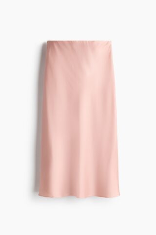 H & M - Midi skirt - Lichtroze