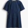 H & M - Denim jurk met gespjes - Donker Denimblauw