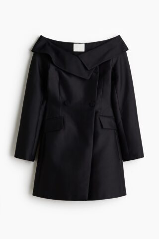 H & M - Double-breasted blazerjurk - Zwart