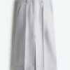 H & M - Geklede rok van wolmix - Bleekblauw