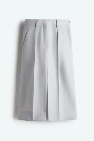H & M - Geklede rok van wolmix - Bleekblauw