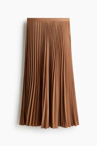 H & M - Plissérok - Bruin
