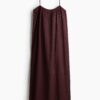 H & M - Strappy crinklejurk - Bordeauxrood