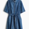 H & M - Denim overhemdjurk - Denimblauw
