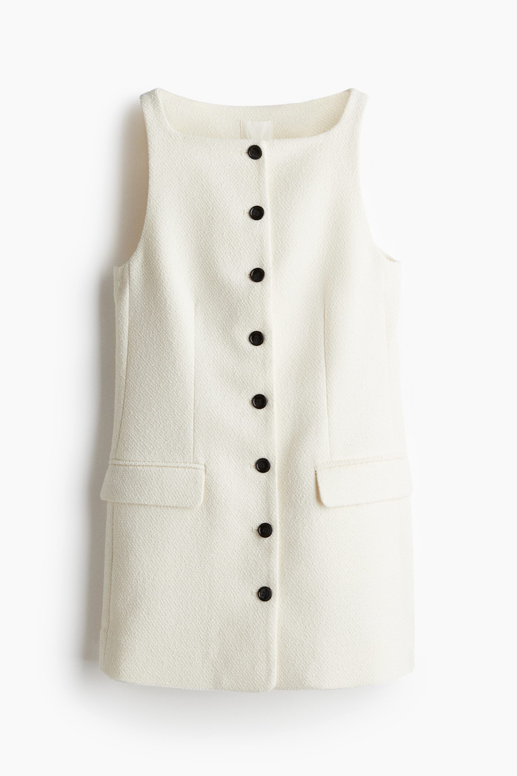 H & M - Jurk met vierkante hals - Roomwit H & M - Jurk met vierkante hals - Roomwit