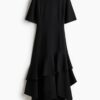 H & M - Asymmetrische jurk - Zwart