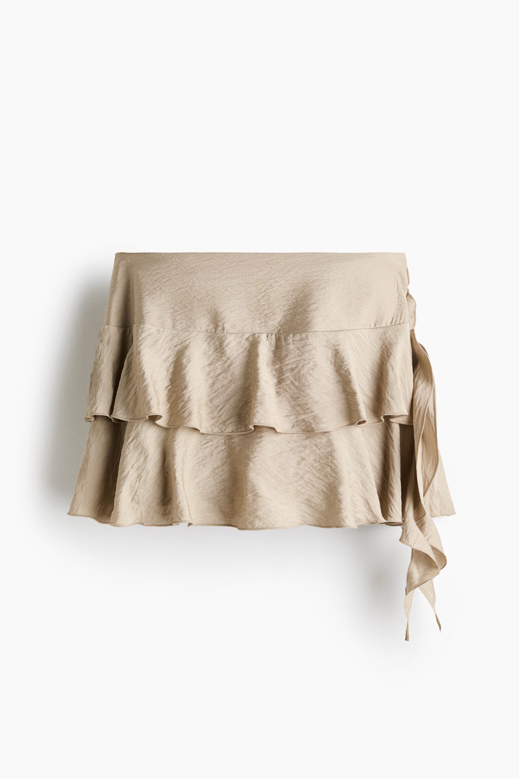 H & M - Gedrapeerde volantrok - Beige H & M - Gedrapeerde volantrok - Beige