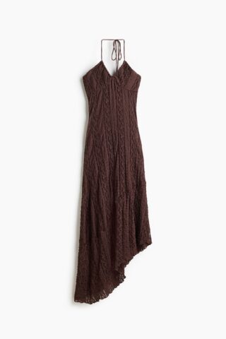 H & M - Strandjurk met kanten look - Donkerbruin