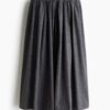 H & M - Uitlopende rok - Donkergrijs Gemêleerd