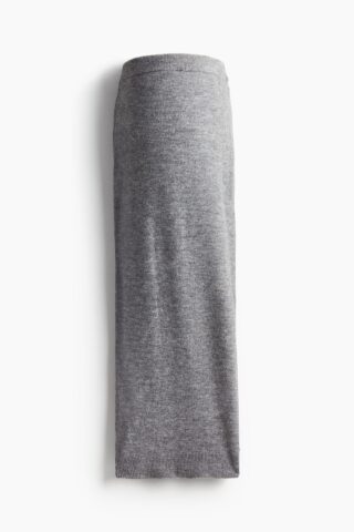 H & M - MAMA Geribde rok - Grijs Gemêleerd