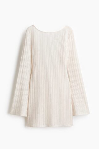 H & M - Strandjurk met boothals - Wit