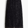 H & M - Chiffon rok met pailletten - Zwart