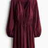 H & M - Oversized tuniekjurk - Donkerrood