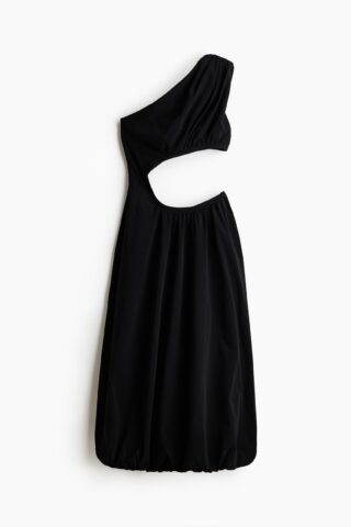 H & M - Cutout-jurk met ballonzoom - Zwart