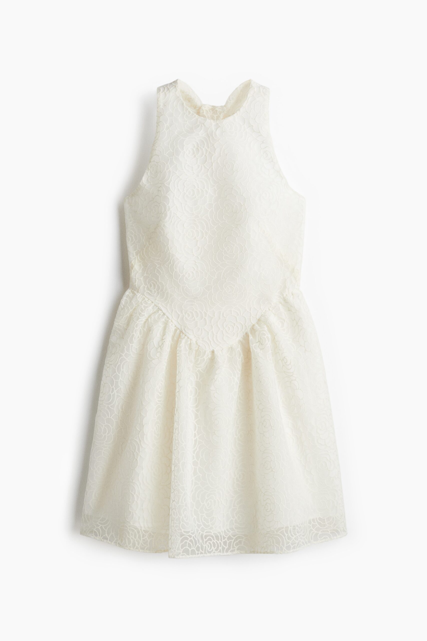 H & M - Halterjurk met borduursel - Roomwit H & M - Halterjurk met borduursel - Roomwit