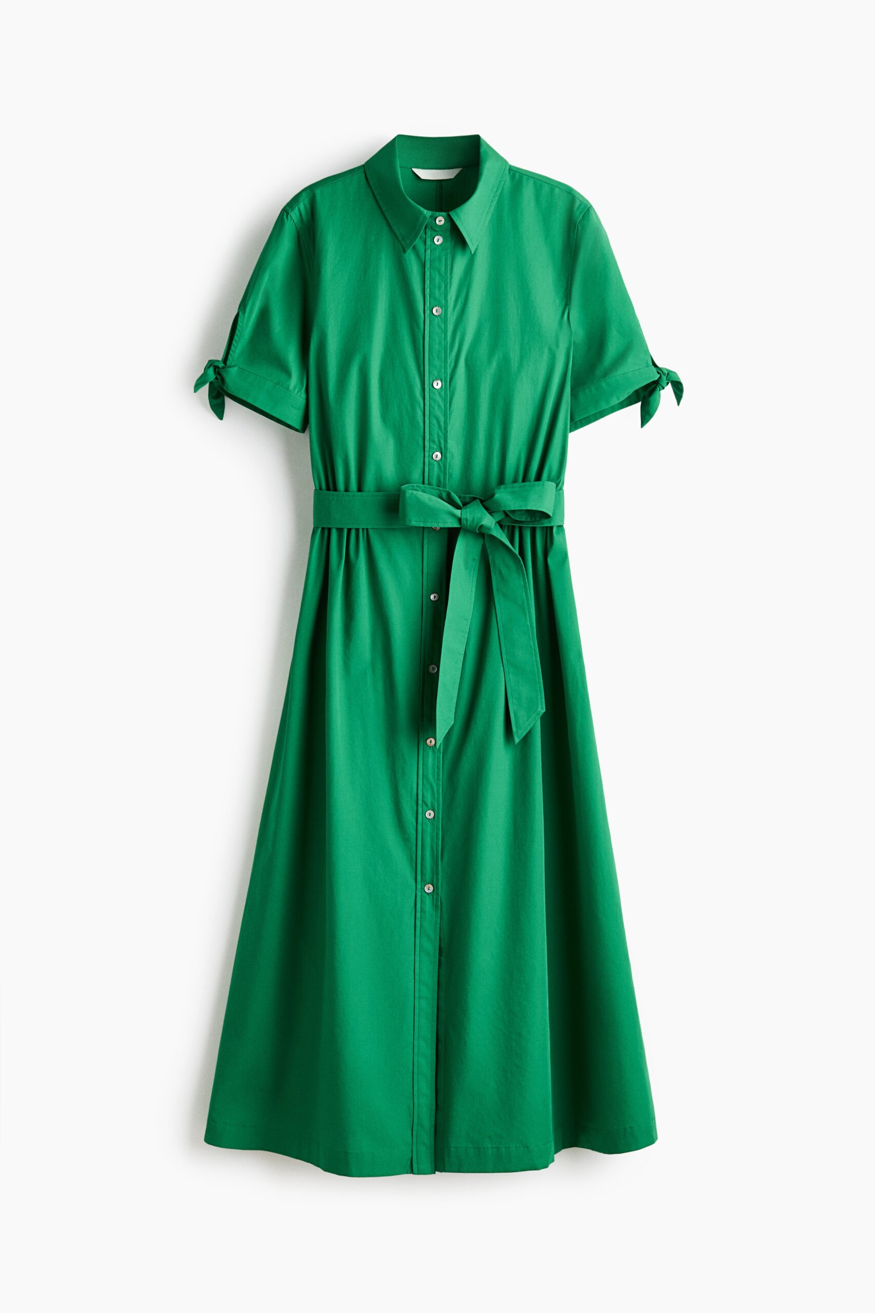 H & M - Overhemdjurk met korte mouwen - Groen H & M - Overhemdjurk met korte mouwen - Groen