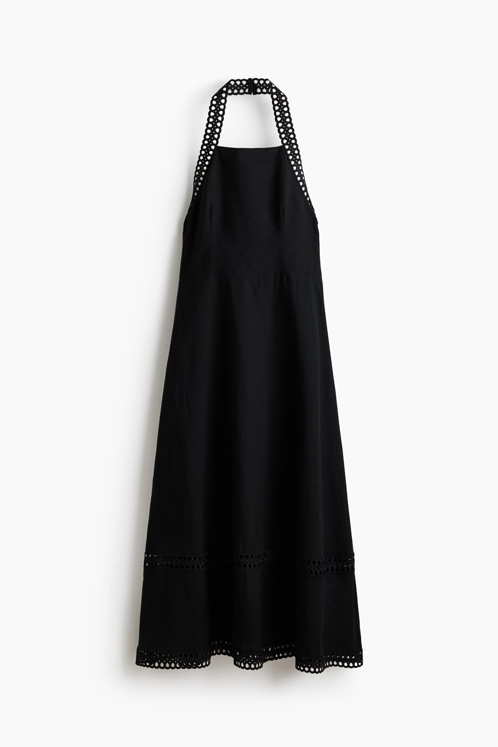 H & M - Halterjurk van linnenmix - Zwart H & M - Halterjurk van linnenmix - Zwart