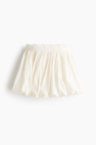 H & M - Katoenen ballonrok - Wit