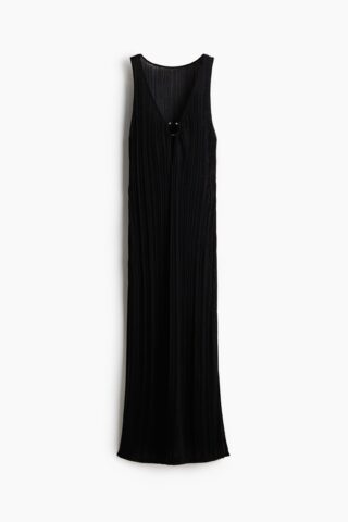 H & M - Ribgebreide strandjurk - Zwart