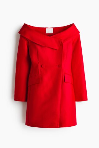 H & M - Double-breasted blazerjurk - Helderrood
