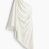 H & M - Draped asymmetric dress - Ivoorwit