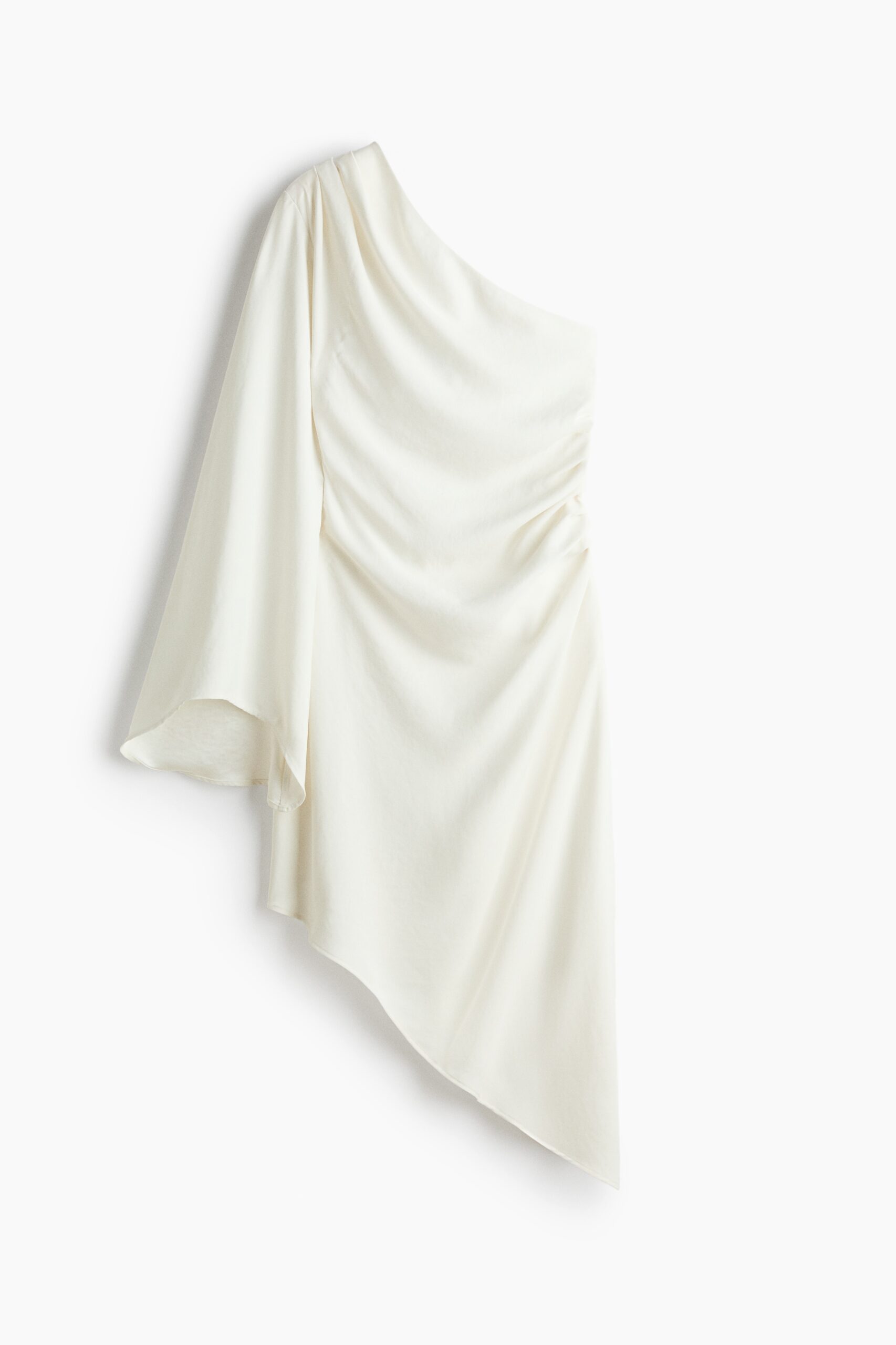 H & M - Draped asymmetric dress - Ivoorwit H & M - Draped asymmetric dress - Ivoorwit