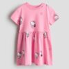 H & M - Tricot jurk met print - Lichtroze/Hello Kitty