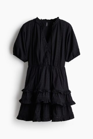 H & M - Jurk van plumetiskatoen - Zwart