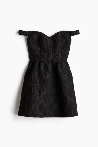 H & M - Jacquardgeweven jurk - Zwart