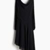H & M - Cowl-neck dress - Zwart