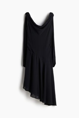 H & M - Cowl-neck dress - Zwart