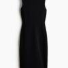 H & M - Tricot jurk met boothals - Zwart
