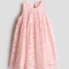 H & M - Kanten A-linejurk - Lichtroze