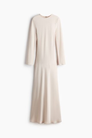 H & M - Open-backjurk met strikbandjes - Lichtbeige