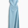 H & M - Glitterende halterjurk - Lichtblauw
