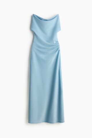 H & M - Glitterende halterjurk - Lichtblauw