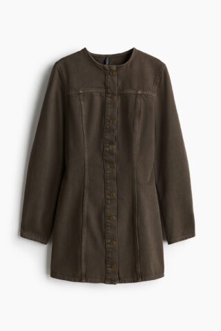 H & M - Denim jurk - Donkerbruin