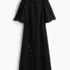 H & M - Overhemdjurk met broderie anglaise - Zwart