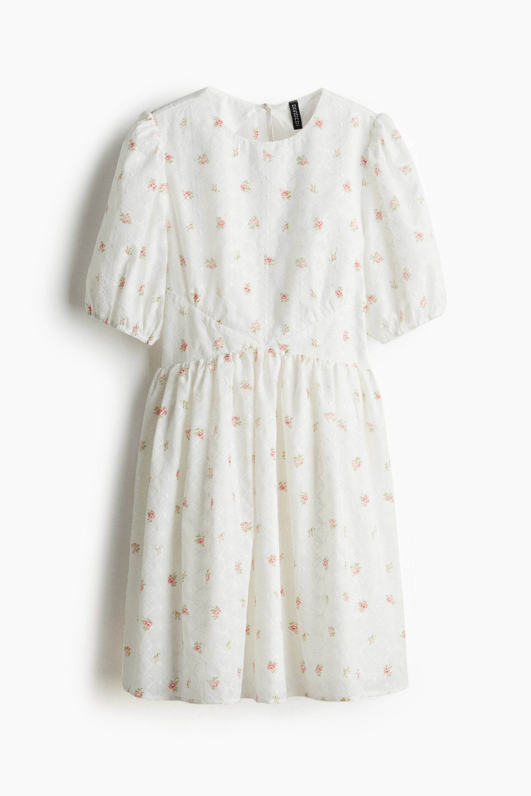 H & M - Open-backjurk met borduursel - Wit/Bloemen H & M - Open-backjurk met borduursel - Wit/Bloemen
