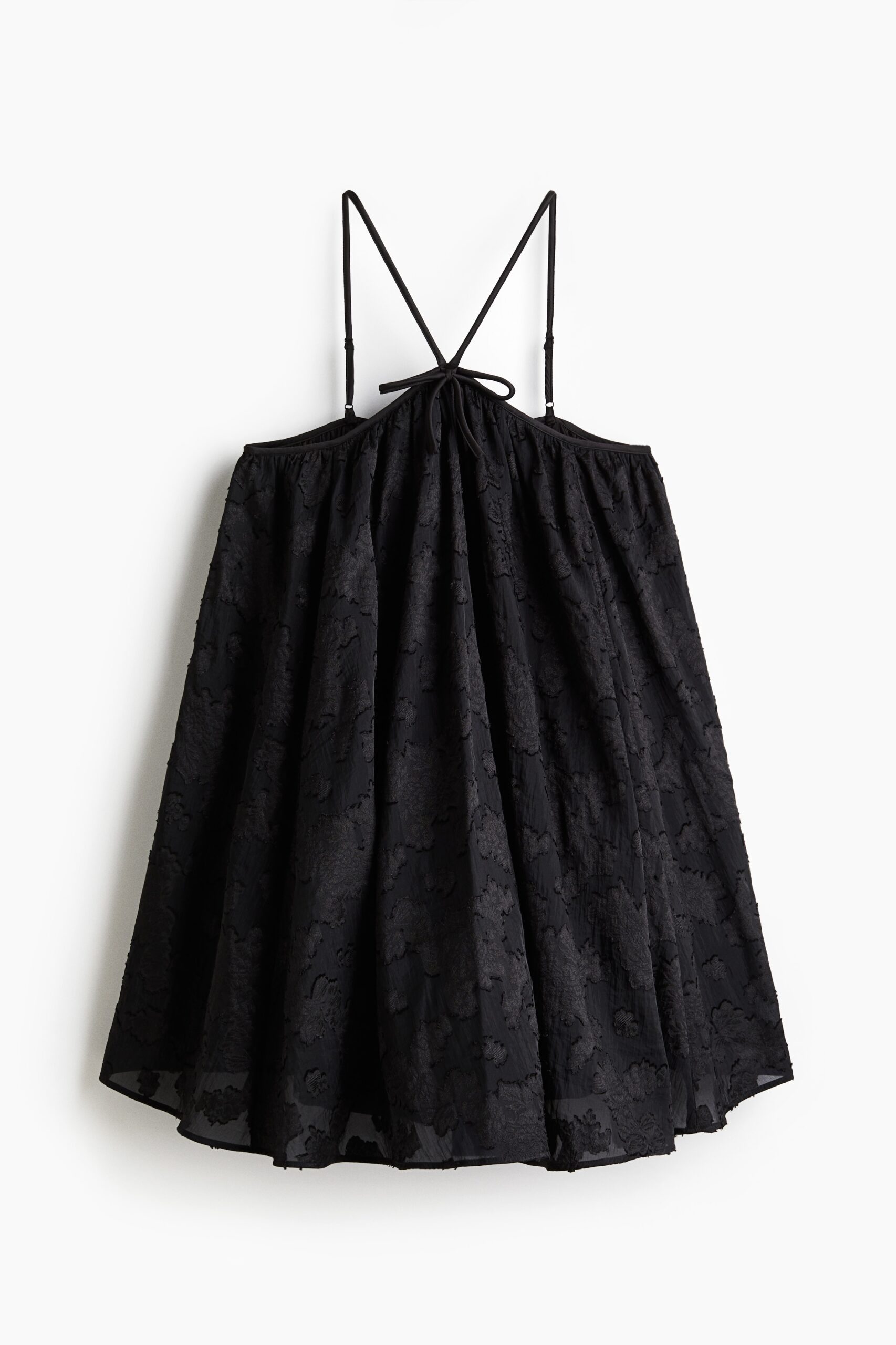 H & M - Jacquardgeweven strappy jurk - Zwart H & M - Jacquardgeweven strappy jurk - Zwart