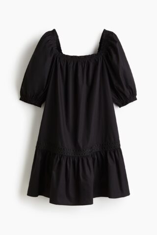 H & M - Katoenen tuniekjurk - Zwart