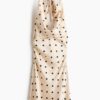 H & M - Satijnen halterjurk - Lichtbeige/Polkadot